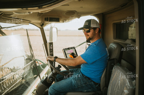 Farmer Inside Combine 7203