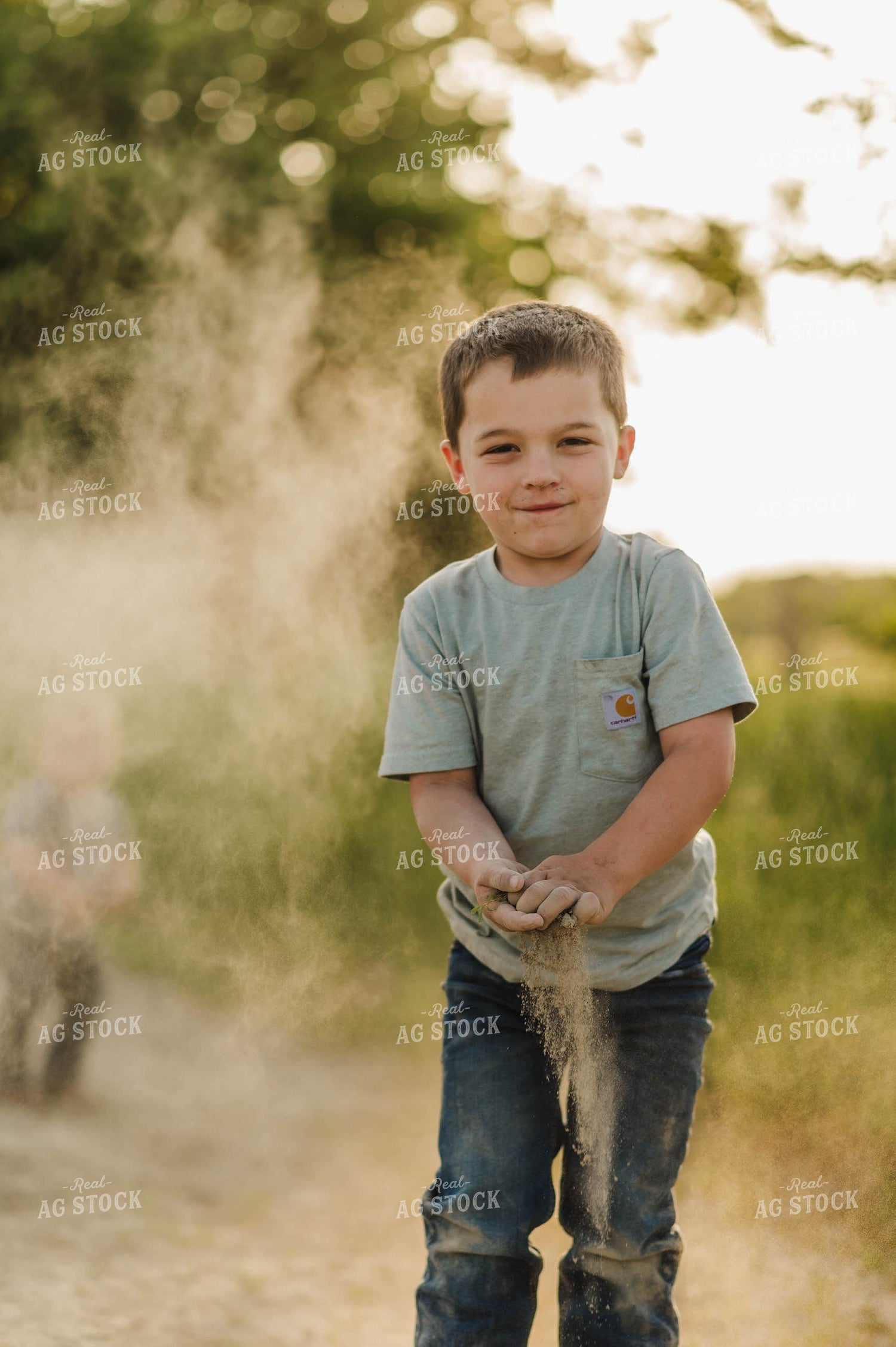 Farm Kid Playing in the Dirt 115064