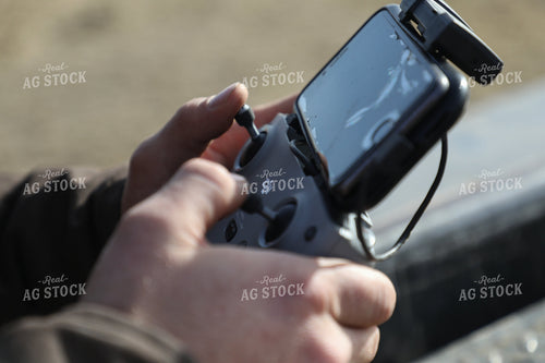 Farmer Controlling Drone Remote 117023
