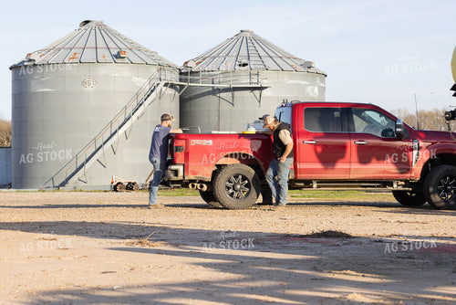 Farmers Talking by Truck 79618