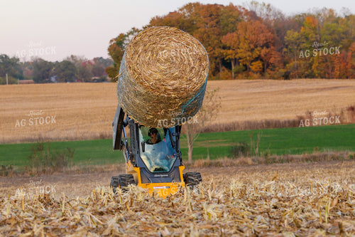 Moving Corn Stalk Bales 160372