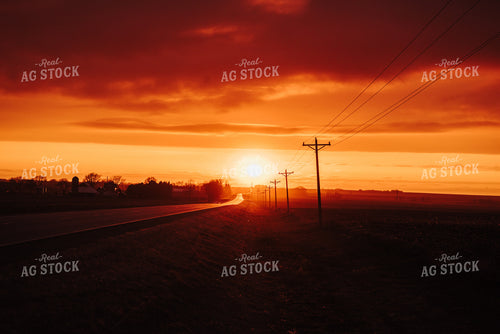 Rural Road at Sunset 68018