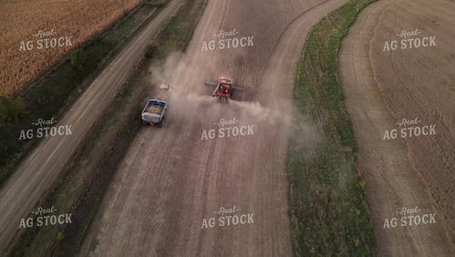 Aerial of Soybean Harvest 268038