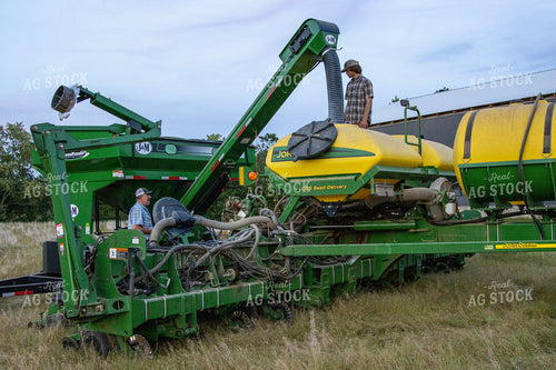 Farmers Loading Planter with Seed Tender 52109