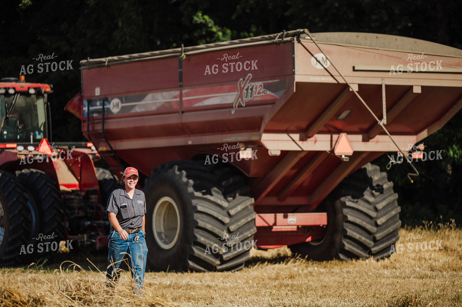 Female Farmer Walking by Tractor 115213
