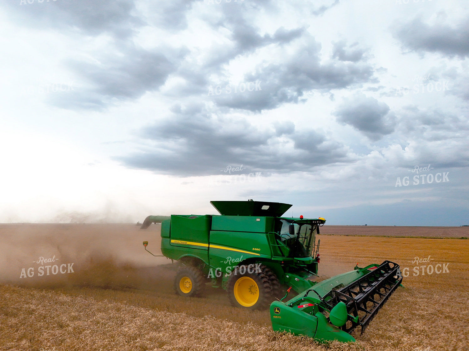 Aerial of Harvesting Wheat 239604