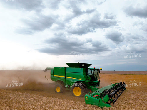 Aerial of Harvesting Wheat 239604