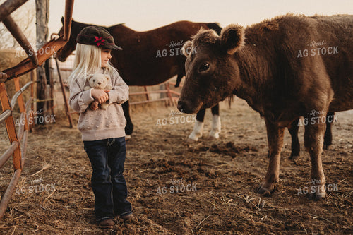 Farm Kid with Cattle 61140