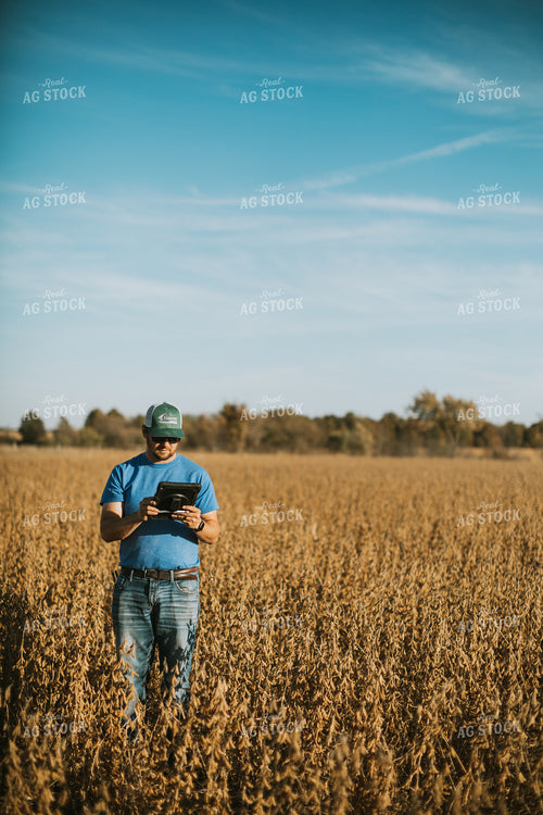 Farmer in Field with Tablet 7169