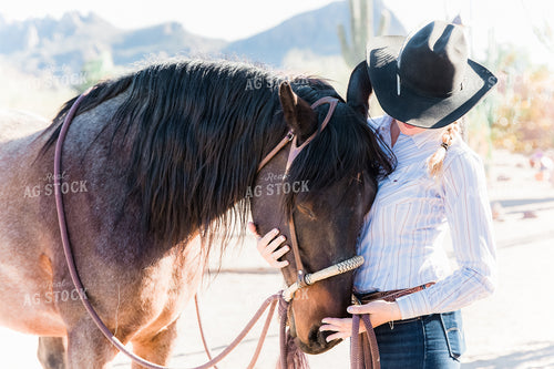 Female Rancher with Horse 184020