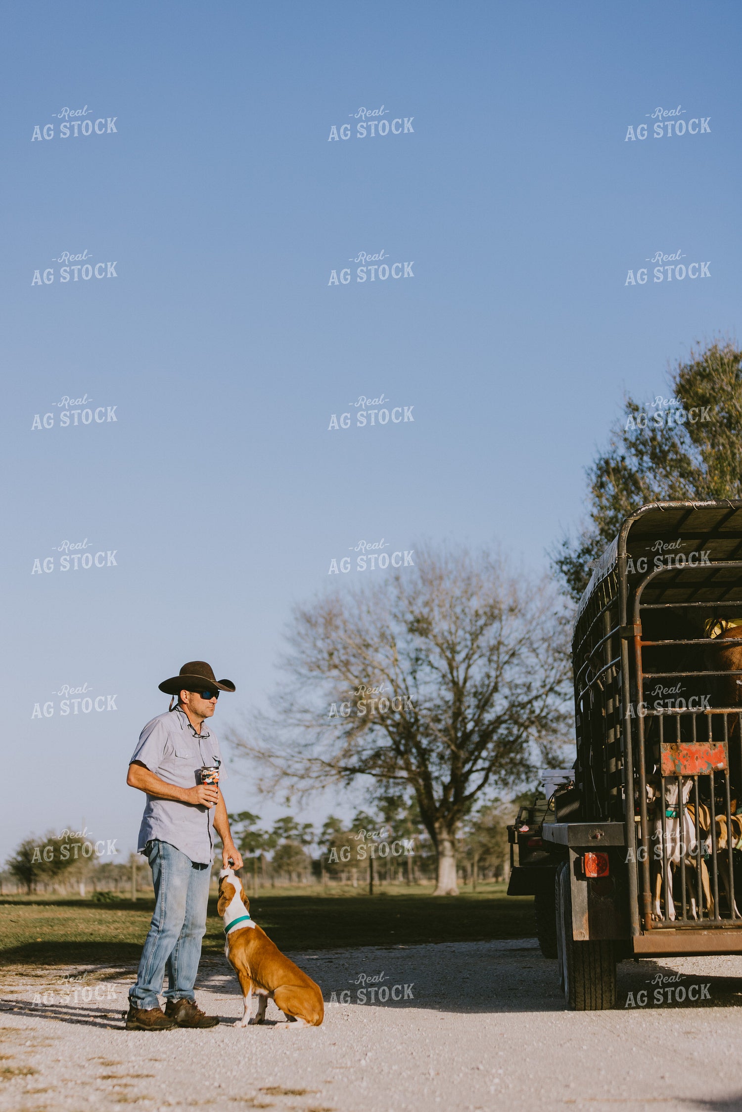 Rancher and Horse Trailer 7298