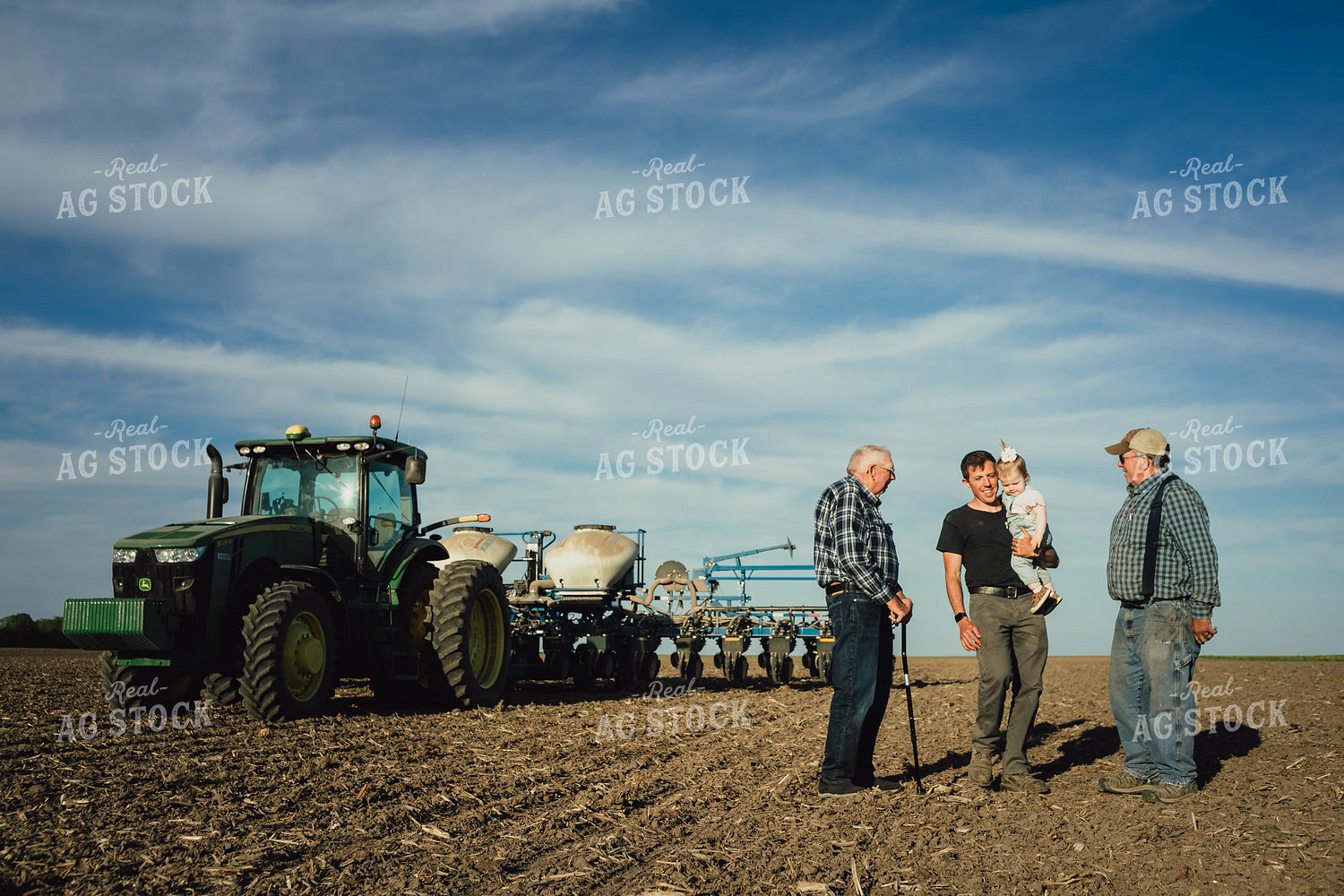 4 Generations of Farmers in Field at Planting 4223