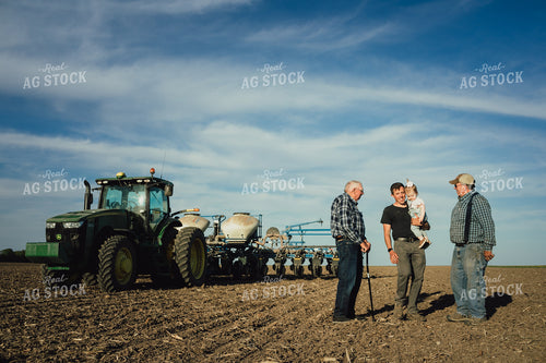 4 Generations of Farmers in Field at Planting 4223