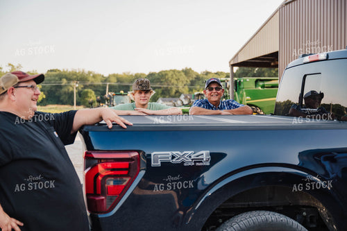 Farmers Talking by Truck Tailgate 115329
