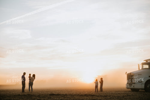 Farm Family in Soybean Field 7006