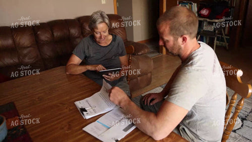Farmers Doing Bookwork 8703