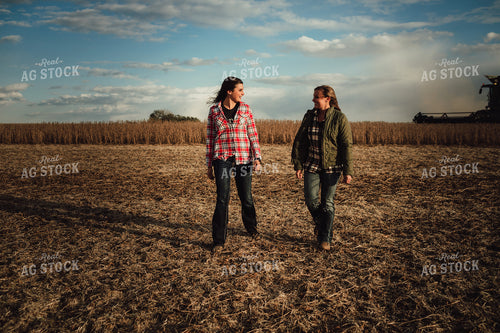 Female Farmers Talking in Field 3527