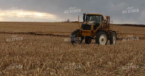 Self Propelled Sprayer Spraying Harvest Corn Field 3986
