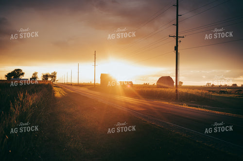 Farm Landcape at Sunset 3200