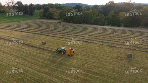 Aerial of Baling Hay 295168