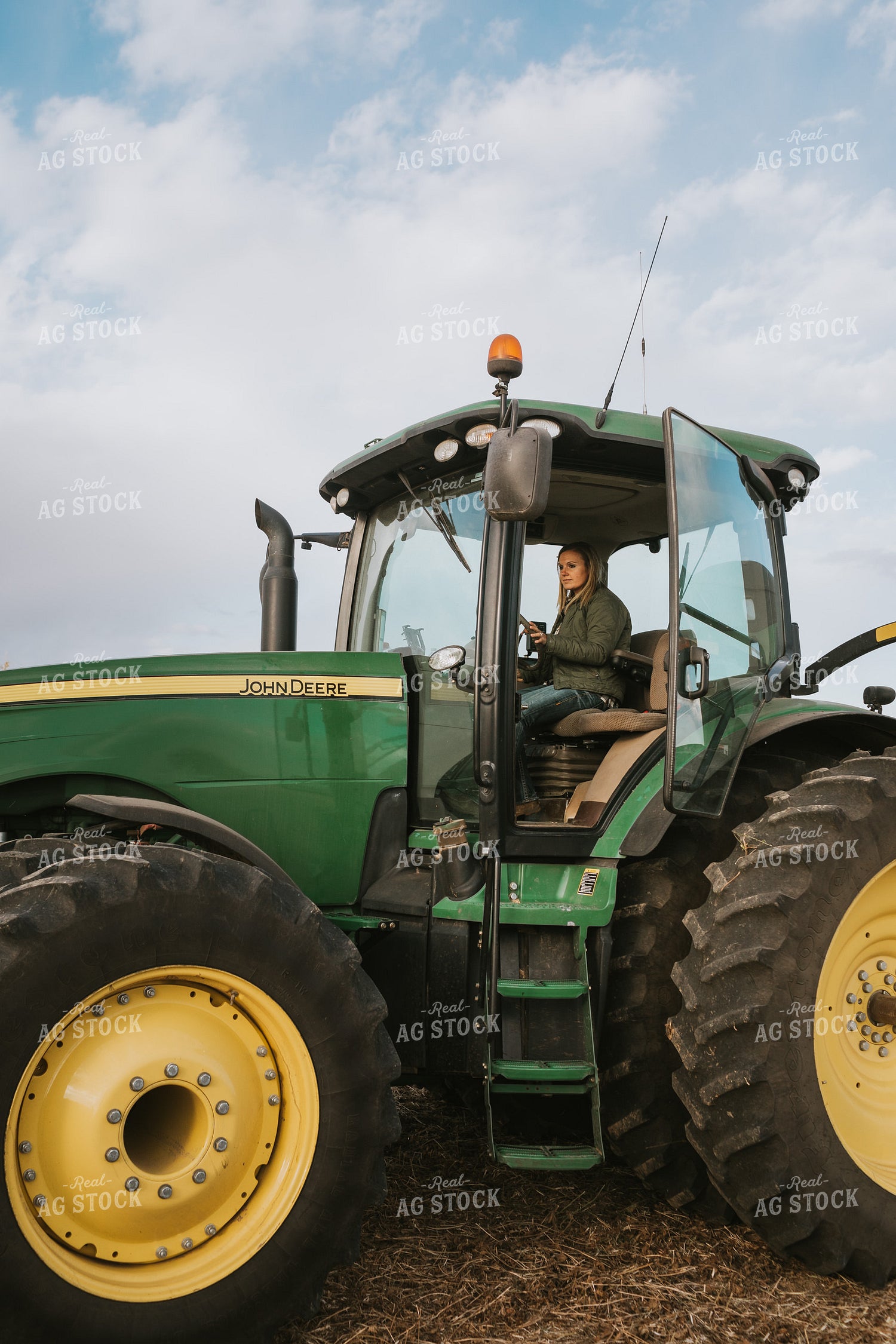 Female Farmer in Tractor 3519