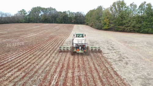 Aerial of Strip Tilling in Red Dirt 79196