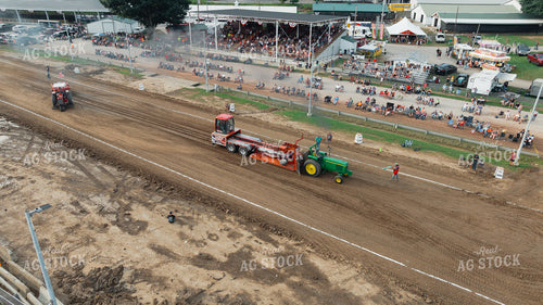 Aerial of Tractor Pull Competition 295173