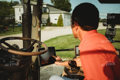 Farmer with Tractor Cab Monitors 4461
