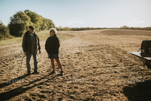 Farmers Talking in Soybean Field 5216