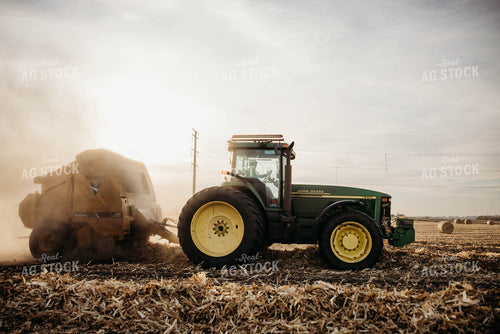 Baling Corn Stalks 152067