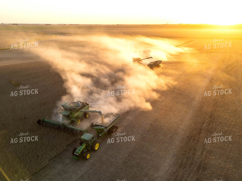 Aerial of Soybean Harvest 115615