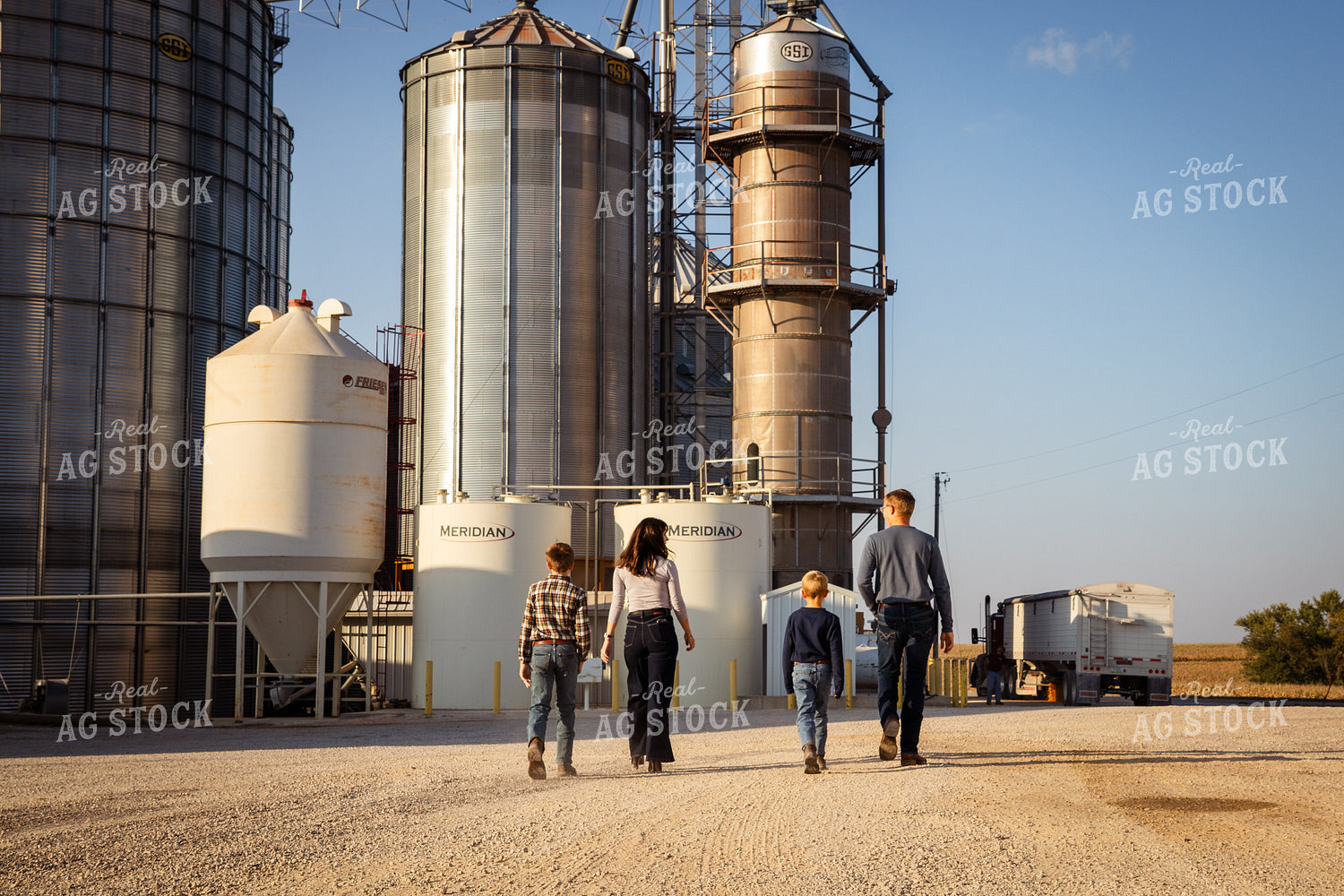 Farm Family Walking on Farm 268067