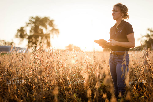 Female Agronomist on Tablet in Field 8322