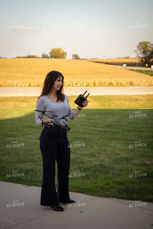 Female Farmer Flying Drone 268062