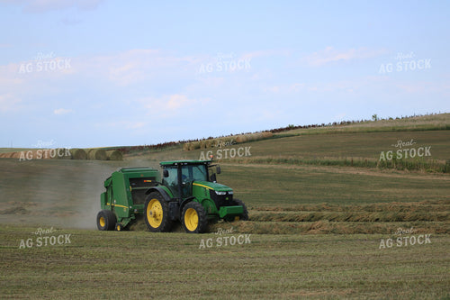 Tractor Baling Hay 82064
