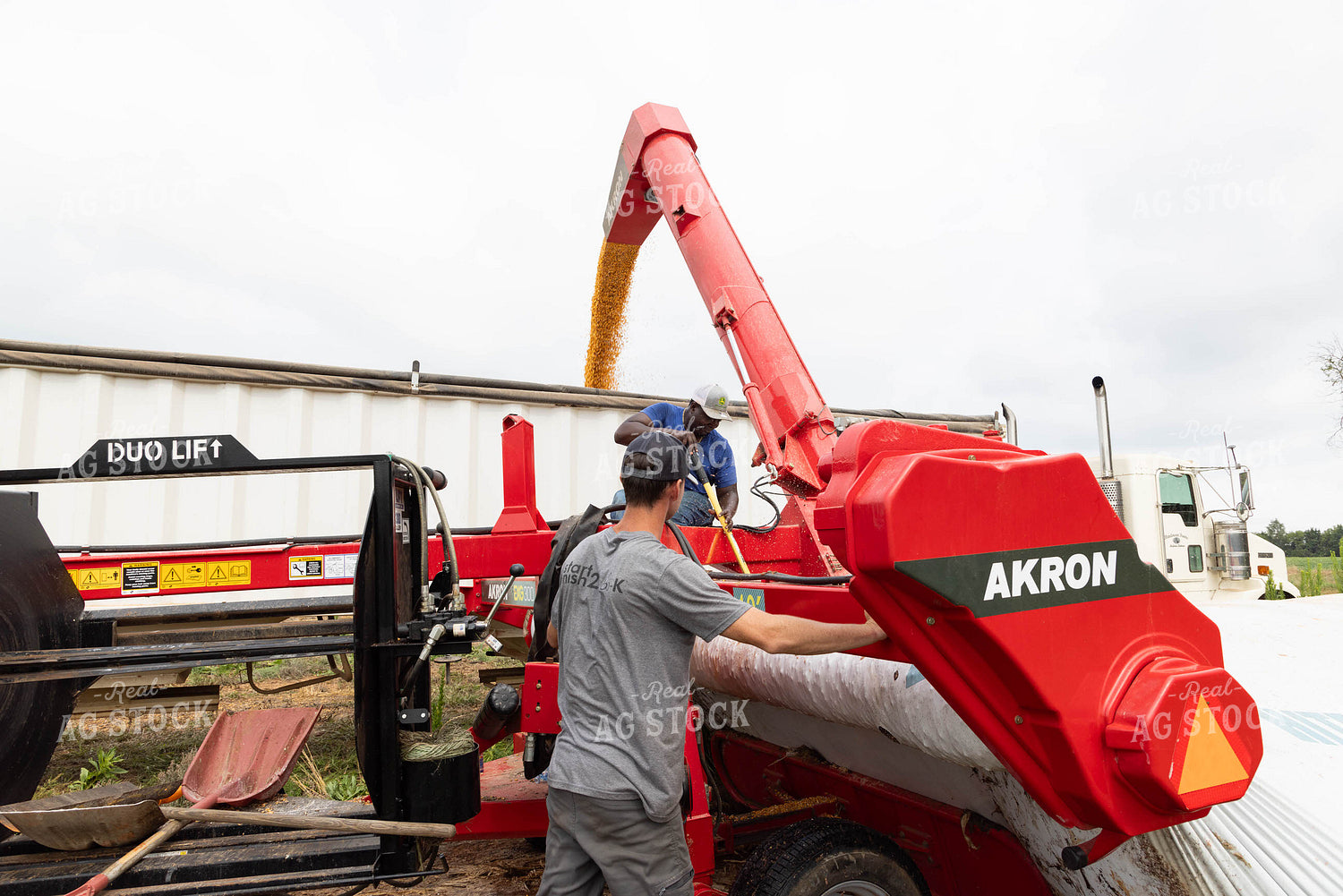 Farmer Dumping Grain 79685