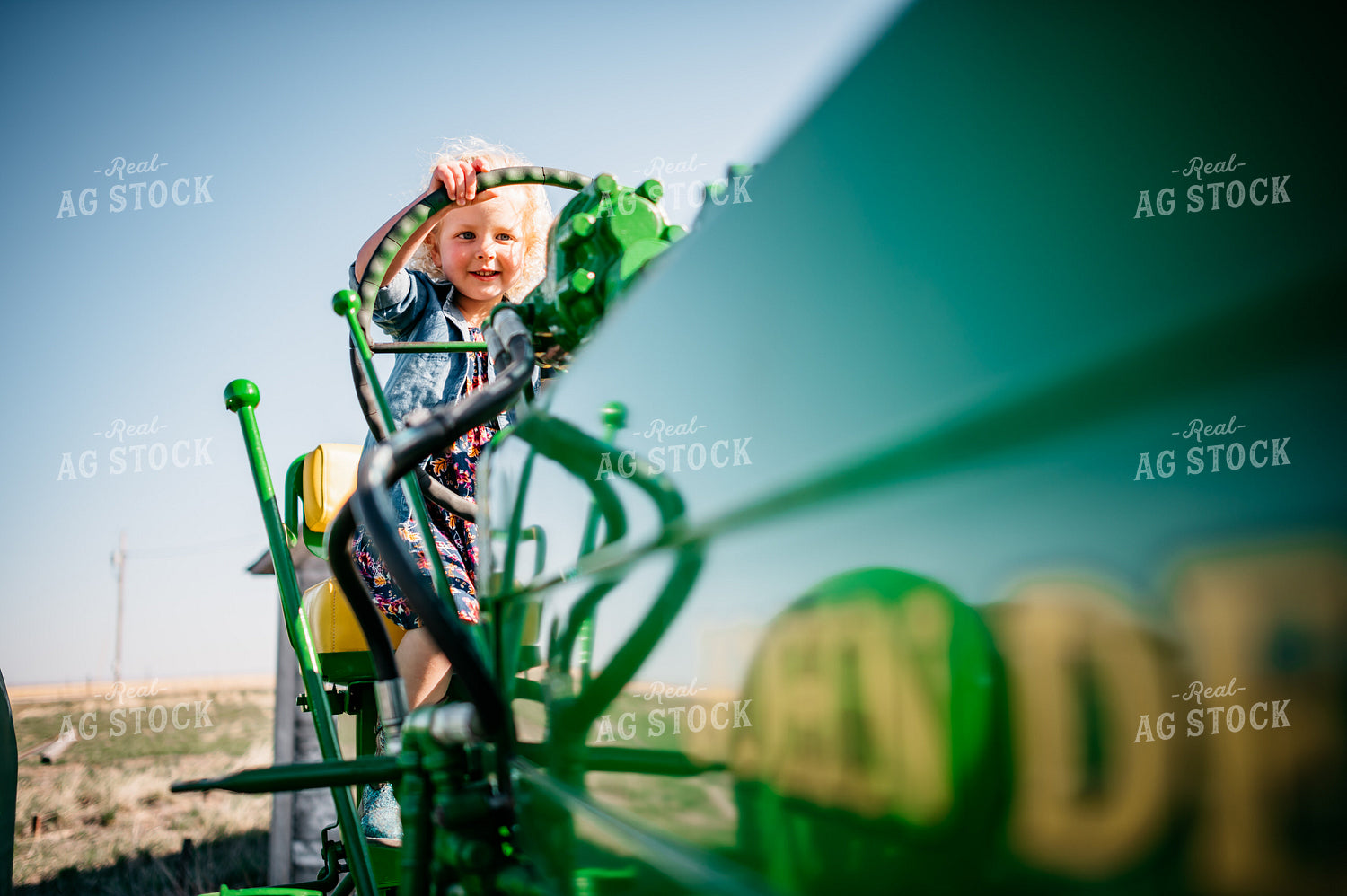 Farm Kid Driving Tractor 56579