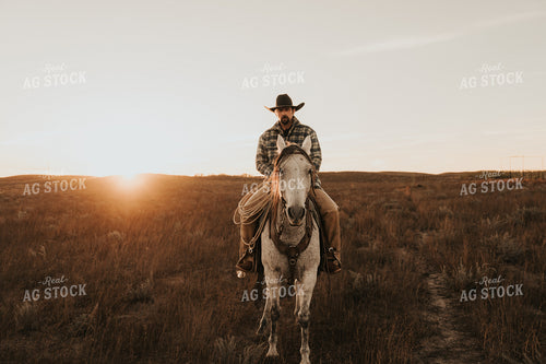 Cowboy on Horseback 61202