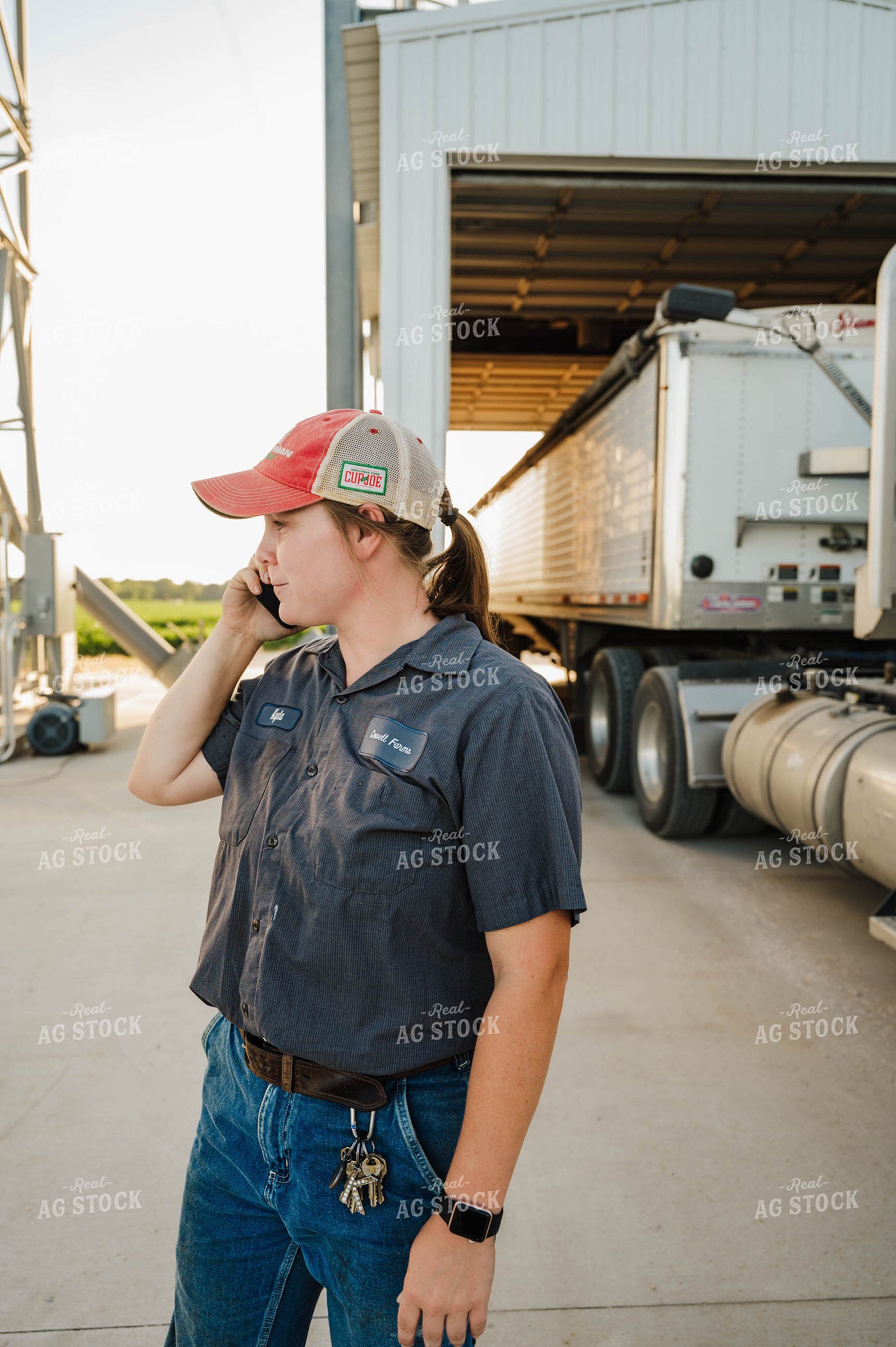 Female Farmer Talking on Phone 115278