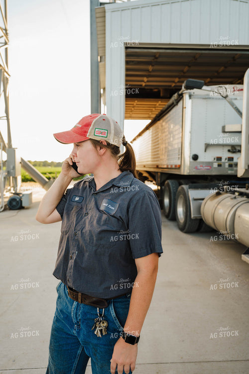 Female Farmer Talking on Phone 115278