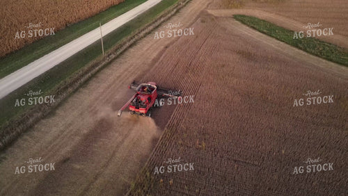 Aerial of Soybean Harvest 268041