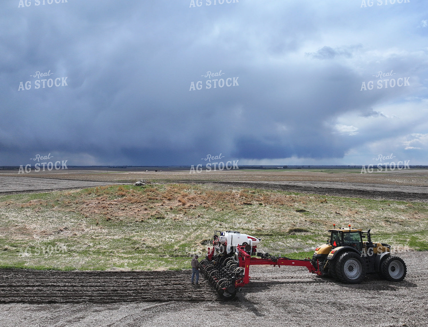 Farmer Checking Planter 141520