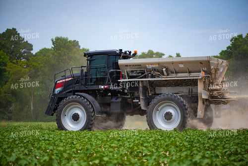 Spreading Dry Fertilizer in Cotton Field 136227