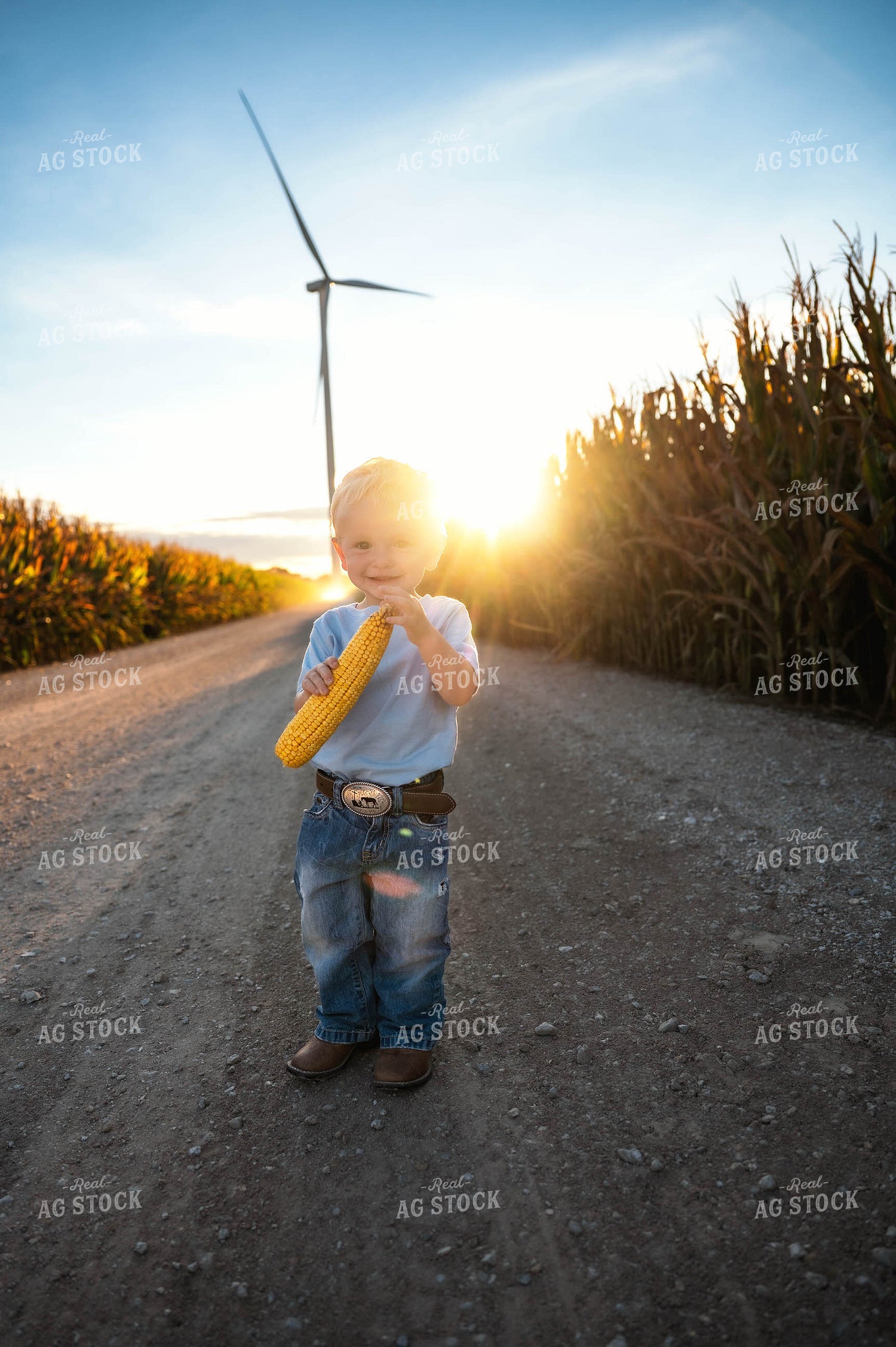 Farm Kid with Ear of Corn 115915