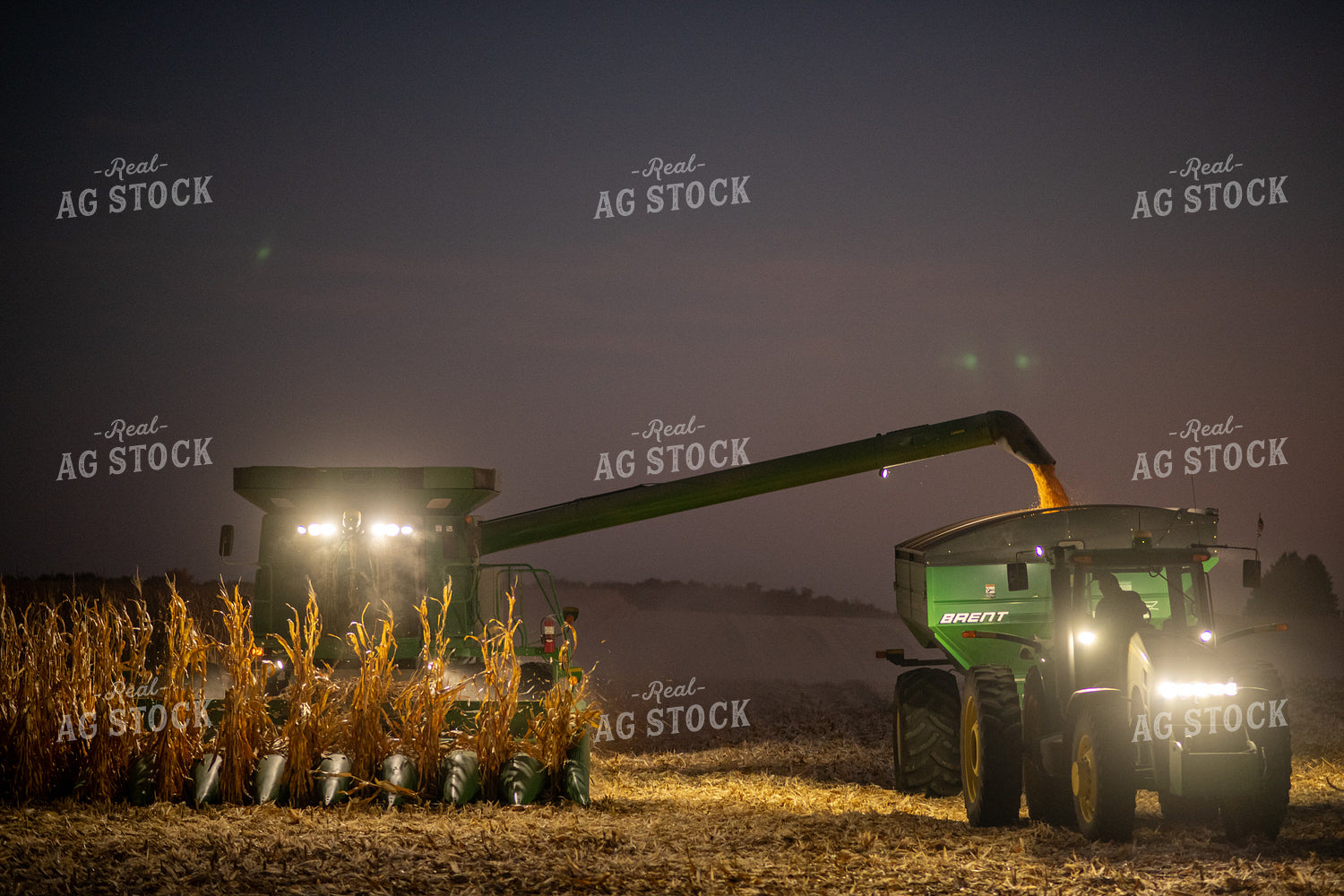 Corn Harvest at Night 76350