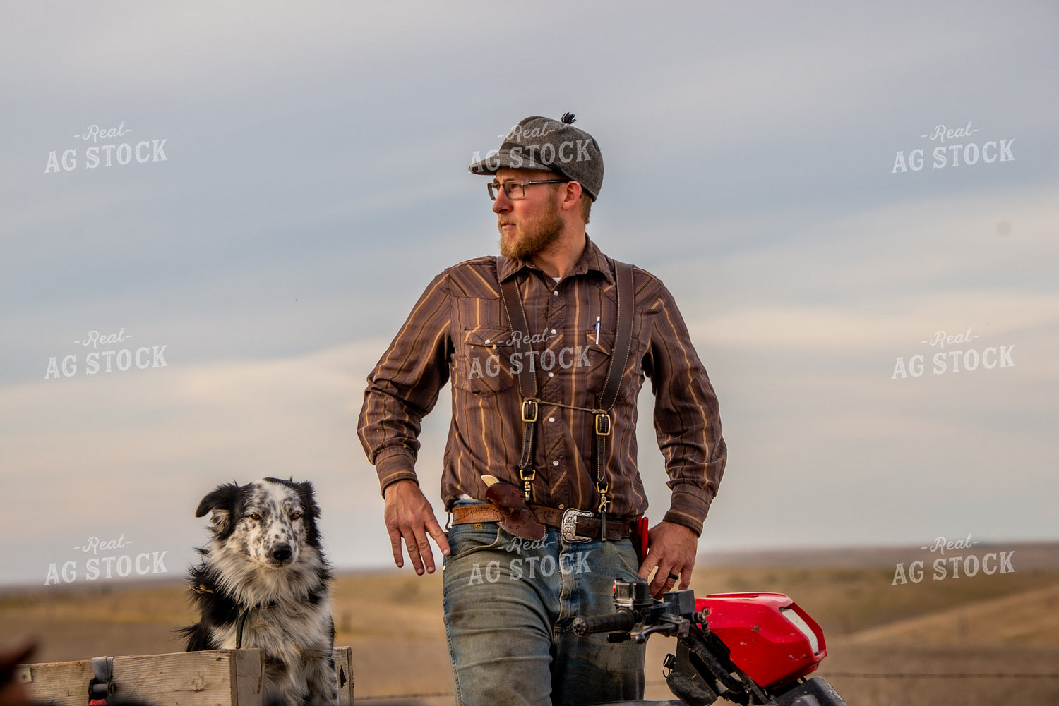 Rancher and Dog on Four Wheeler 299021