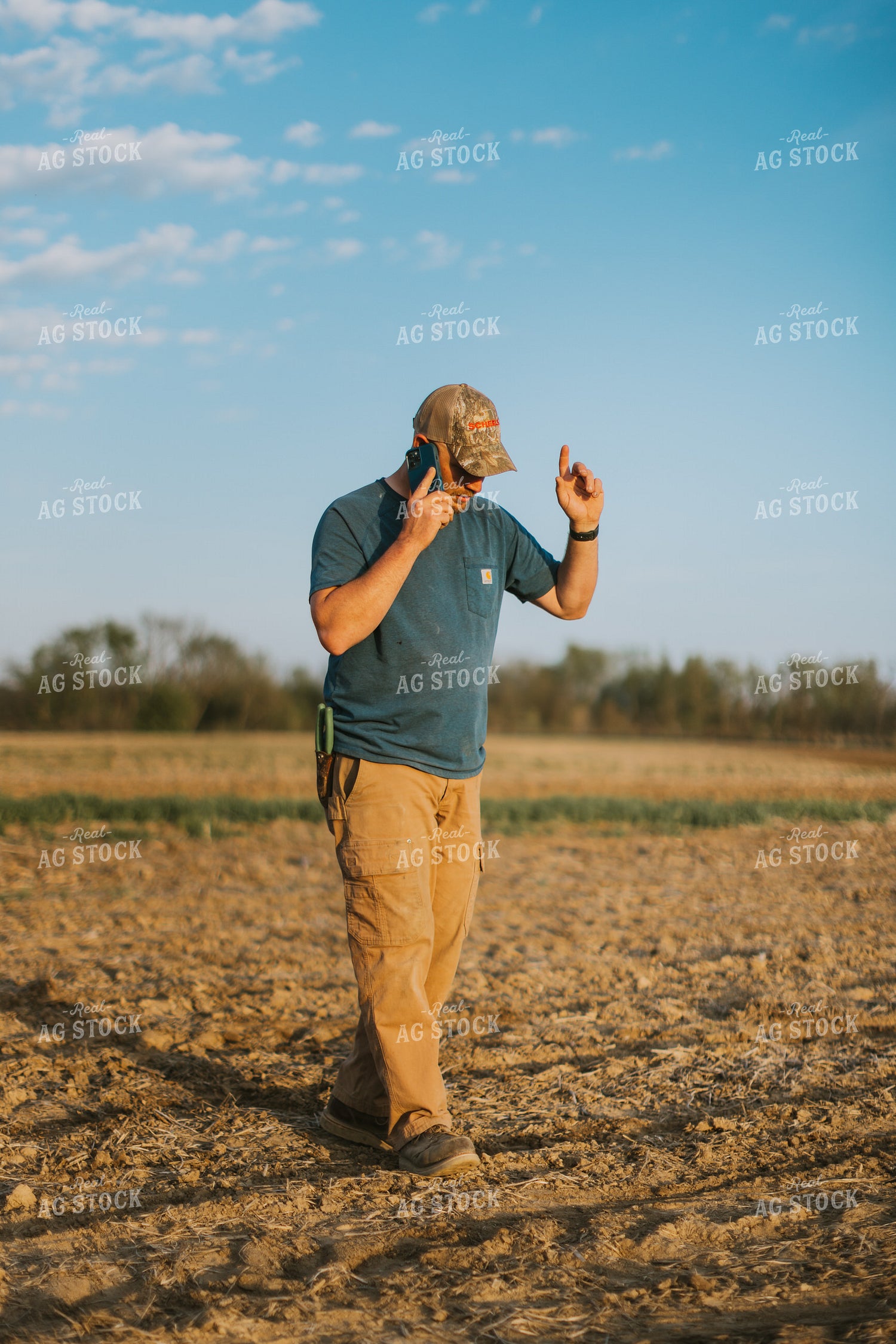Farmer Talking on Phone 7439