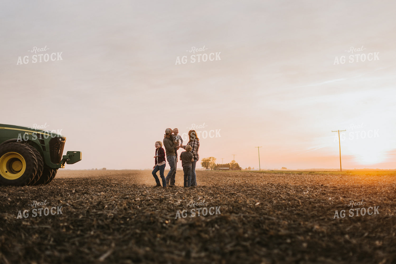 Farm Family in Field by Planter 8239
