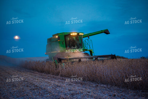 Soybean Harvest with Moon 74055