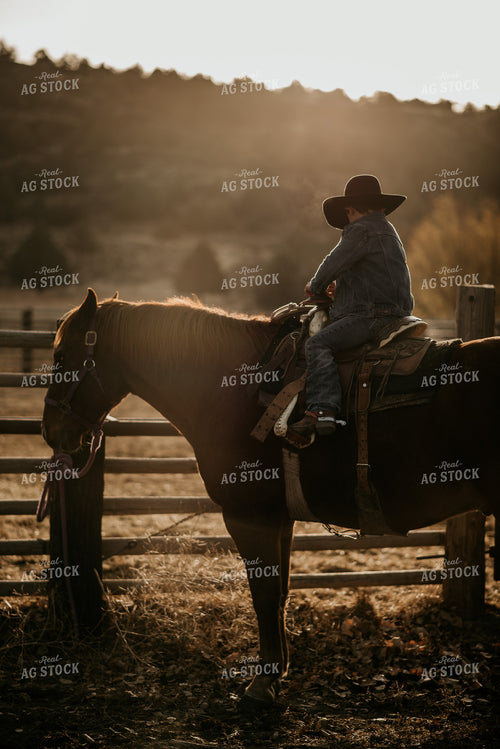 Farm Kid on Horse 54044